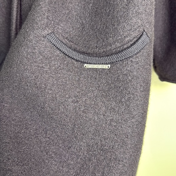 Geiger Black Wool Cardigan Sweater Made in Austria Sz EU 38 - Picture 7 of 12